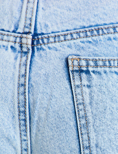 Short en jean avec broderie denim bleach femme