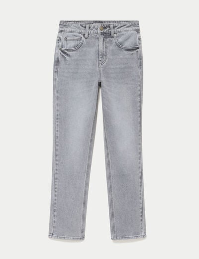 Jean taille standard denim gris femme