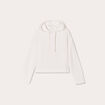 Sweat &agrave; capuche ecru femme