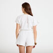 Combishort pliss&eacute; blanc femme