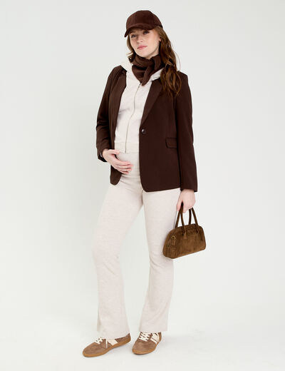 Veste esprit blazer marron fonc&eacute; femme