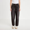 Jeans baggy taille basse denim snow noir femme