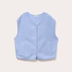 Gilet sans manches effet polaire bleu clair femme