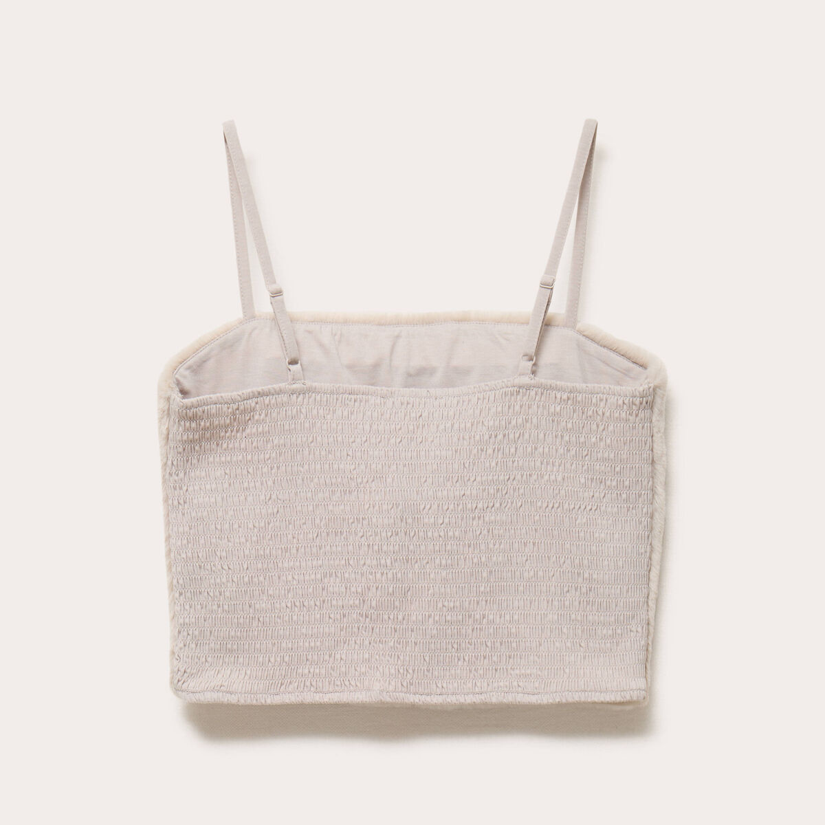 D&eacute;bardeur fausse fourrure sable femme
