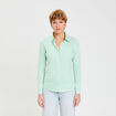 Chemise manches longues vert femme