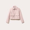 Veste zipp&eacute;e rose poudr&eacute;e femme