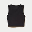 D&eacute;bardeur col rond noir femme