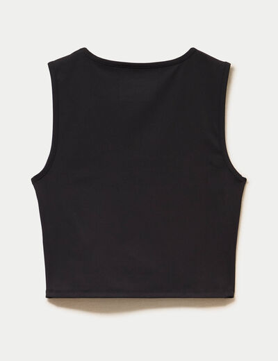 D&eacute;bardeur col rond noir femme