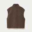 Veste sans manches effet polaire taupe femme
