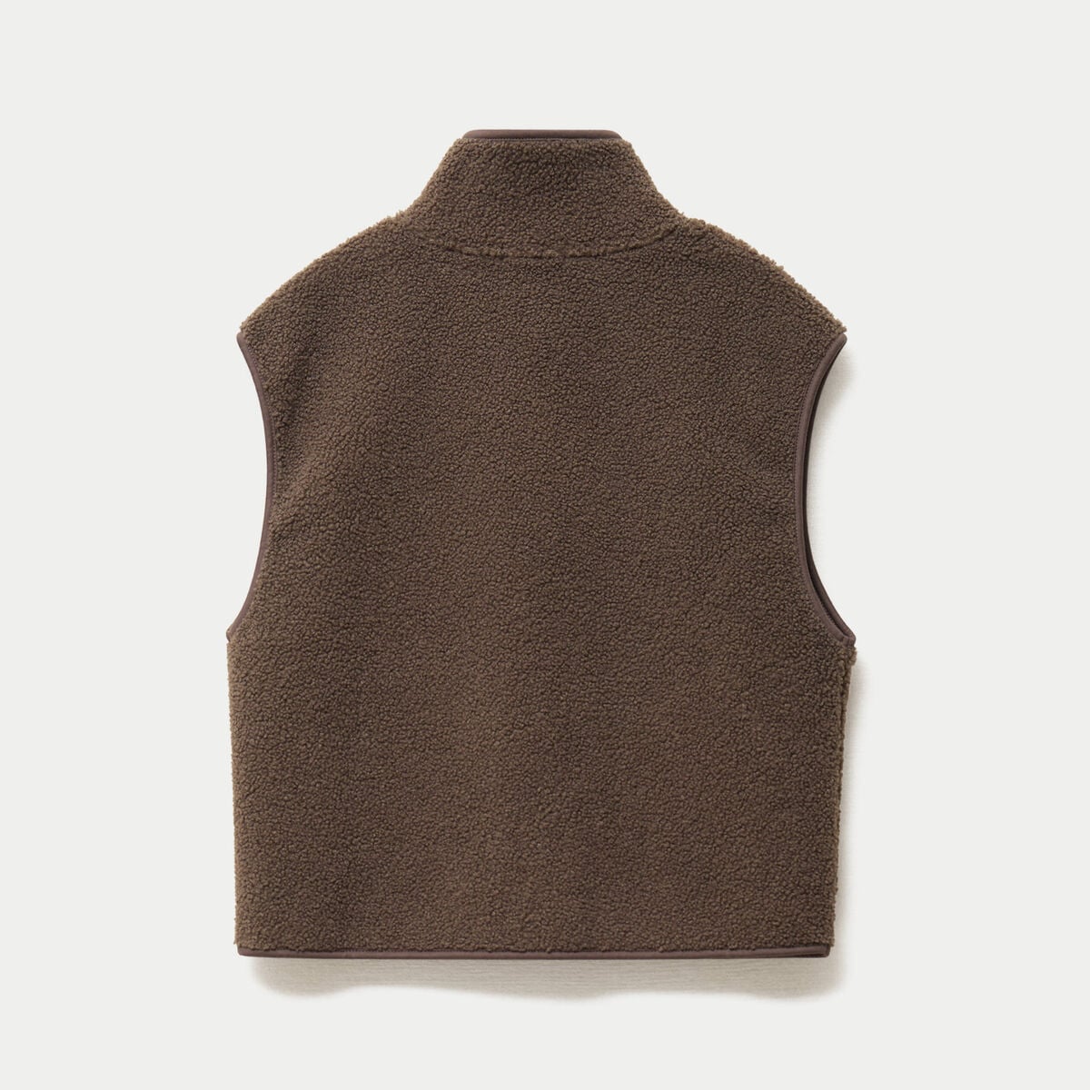 Veste sans manches effet polaire taupe femme