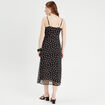 Robe longue &eacute;vas&eacute;e fluide noir femme