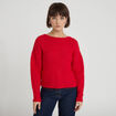 Pull d&eacute;collet&eacute; dos rouge femme