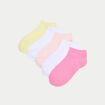Lot 5 paires chaussettes basses rose fushia femme