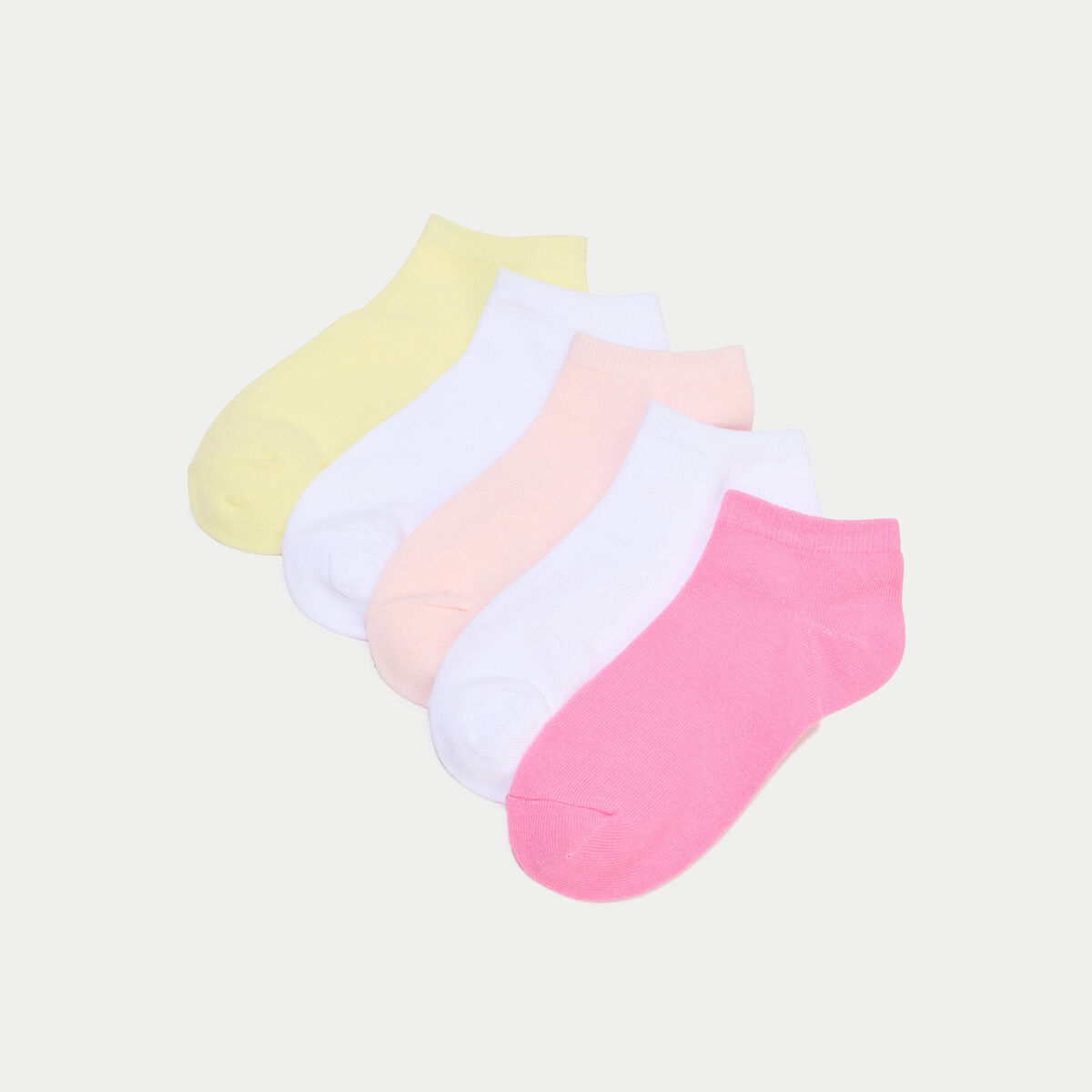 Lot 5 paires chaussettes basses rose fushia femme