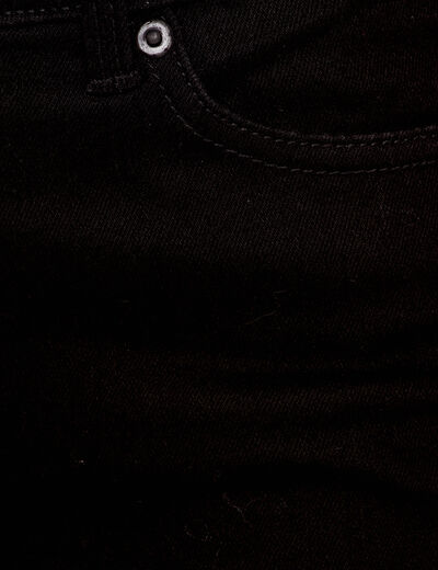 Jean skinny push-up taille standard denim noir femme