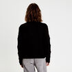 Pull fleurs en relief noir femme