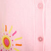 Gilet brod&eacute; manches courtes rose corail femme