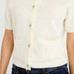 Gilet manches courtes ecru femme