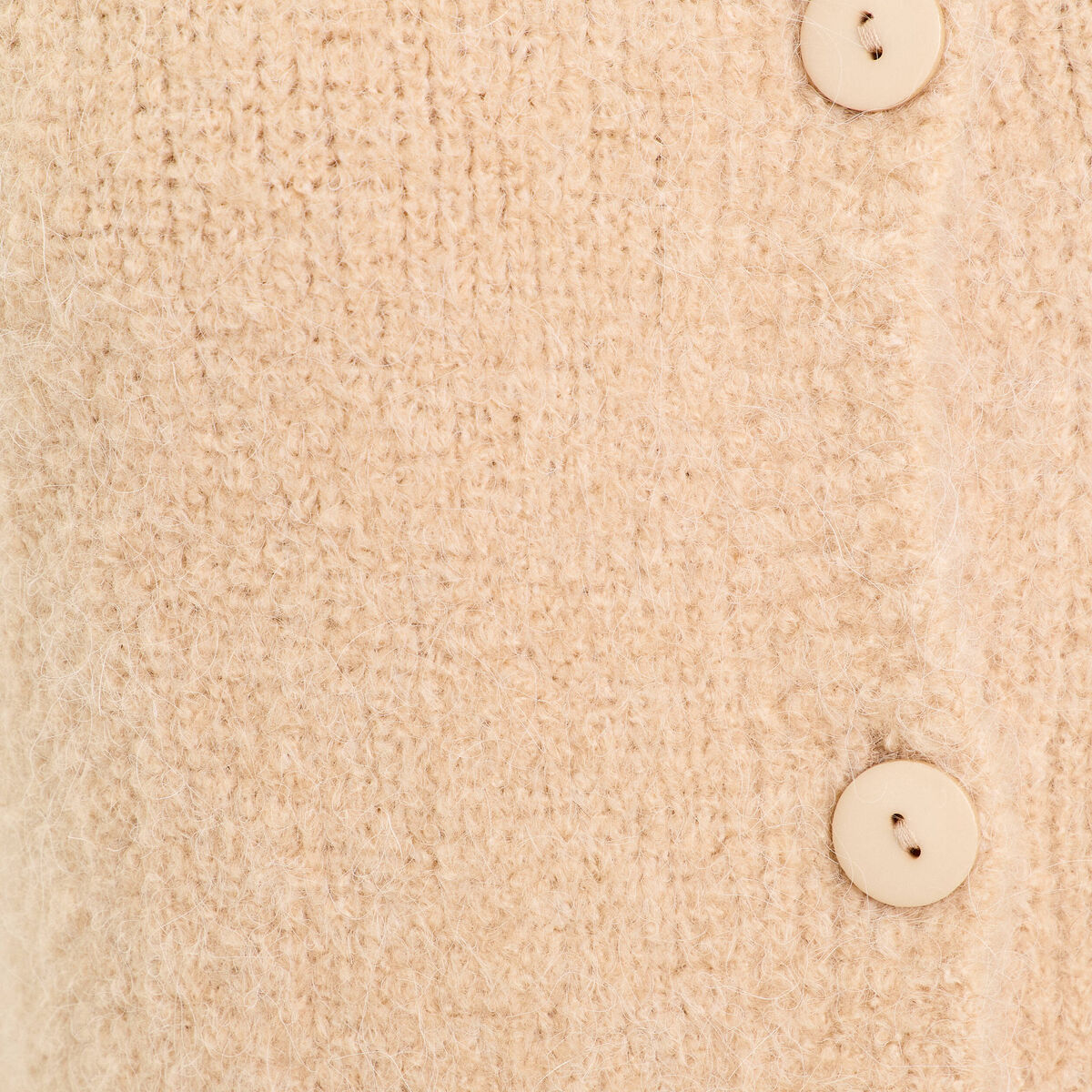 Gilet sans manches col rond beige femme