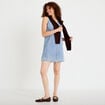 Robe courte &eacute;vas&eacute;e en jean sans manches denim bleach femme