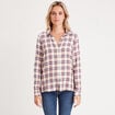 Chemise manches longues creme femme