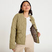 Veste ample manches longues vert femme