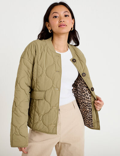 Veste ample manches longues vert femme