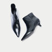 Bottines &agrave; talon noir femme