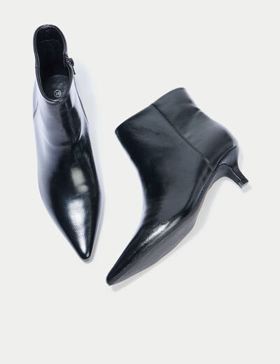 Bottines &agrave; talon noir femme