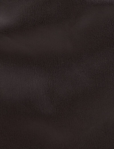 Jupe-short trap&egrave;ze en similicuir noir femme