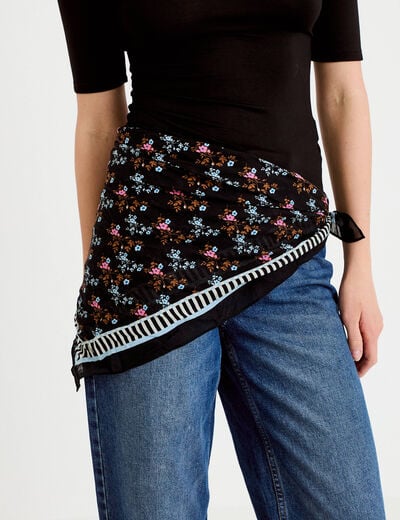 Foulard noir femme