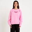 Sweat col rond manches longues rose femme