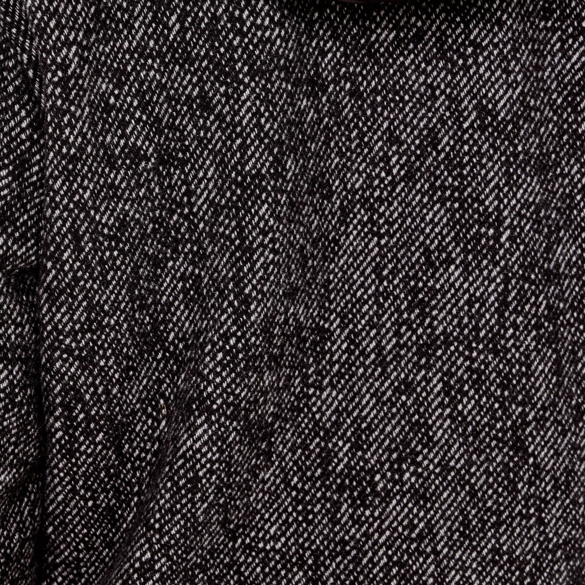 Manteau droit long &agrave; capuche noir femme