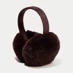 Cache-oreilles fausse fourrure marron fonc&eacute; femme
