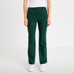 Pantalon bootcut &agrave; pont vert fonc&eacute; femme