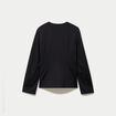 Blazer cintr&eacute; manches longues stretch noir femme