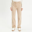 Jean droit taille haute sable femme