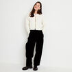 Pantalon chino en velours noir femme
