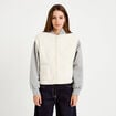 Gilet sans manches bouclette ecru femme