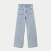 Jean wide leg cropped taille haute denim triple stone femme
