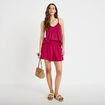 Short fluide regular rouge femme