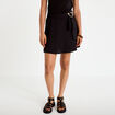 Jupe-short &eacute;vas&eacute;e courte noir femme