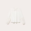 Blouse manches longues broderie ecru femme