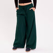 Pantalon large vert fonc&eacute; femme