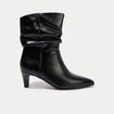 Bottines aspect daim noir femme