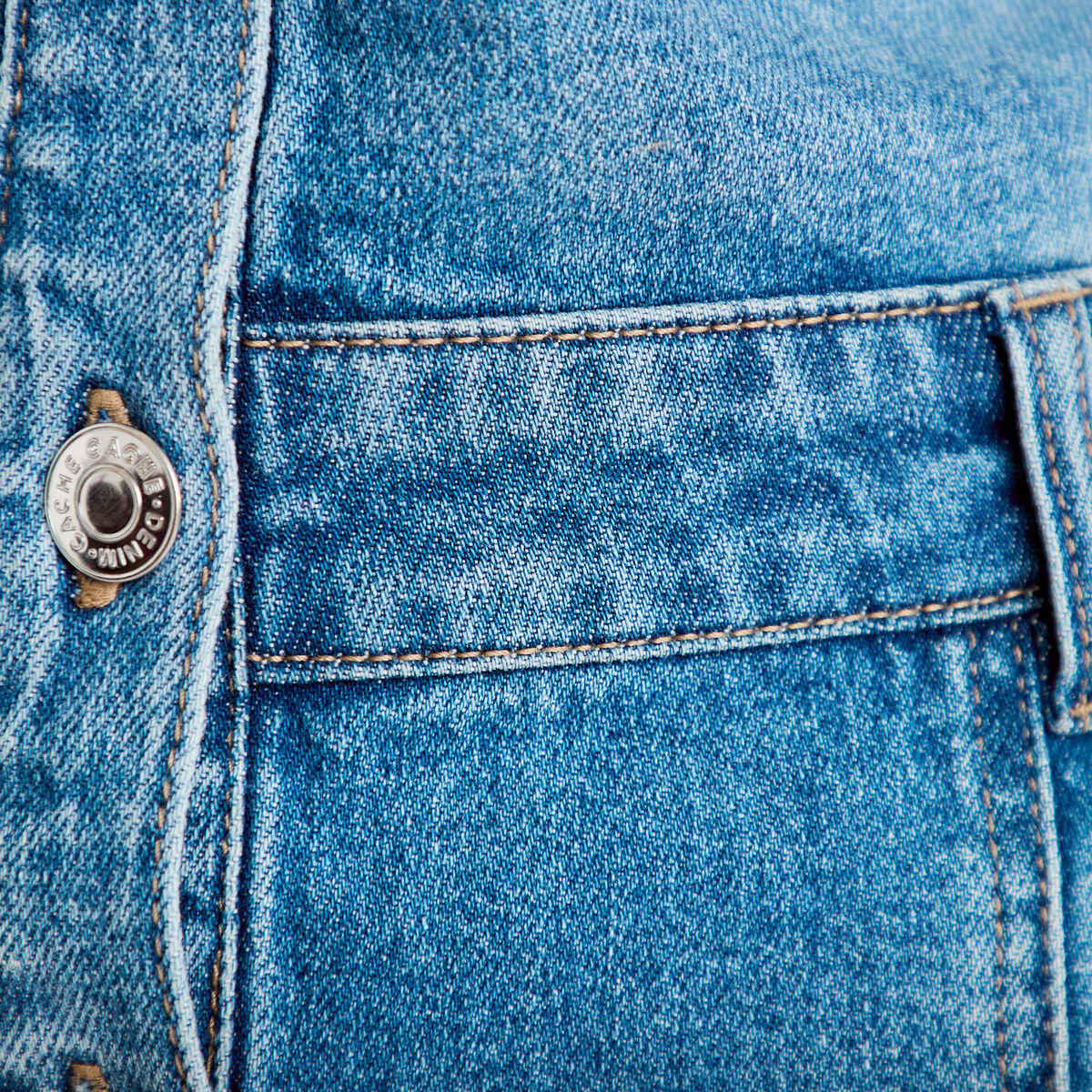 Combinaison manches courtes denim double stone femme