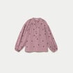 Blouse vichy brod&eacute;e rouge femme