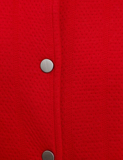 Veste manches longues rouge femme