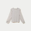 Blouse droite voile manches longues blanc femme