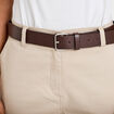 Pantalon chino avec ceinture amovible beige femme